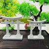 Torii Gate Japanese Aquarium Decor Miniature Ornament Garden Shrine Shinto Landscape Sandstone Micro Decoration Simulation
