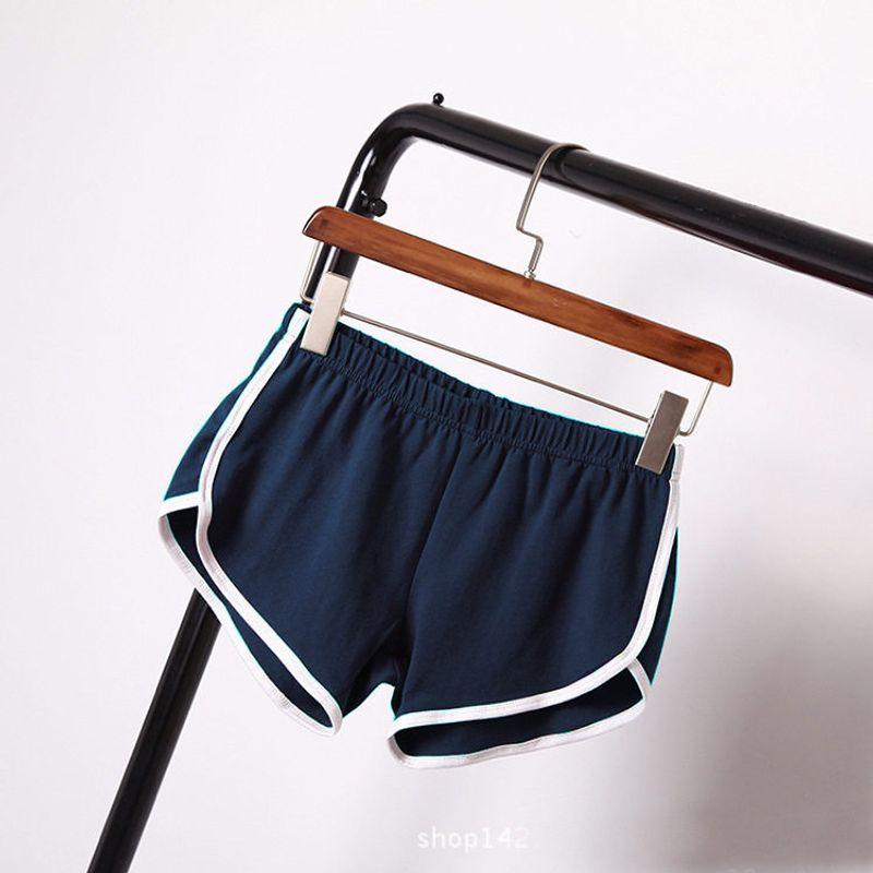New Fashion Export Sports Shorts Women's Home Casual Solid Color Fashion Yoga Beach Pants Candy Color Hot Pants