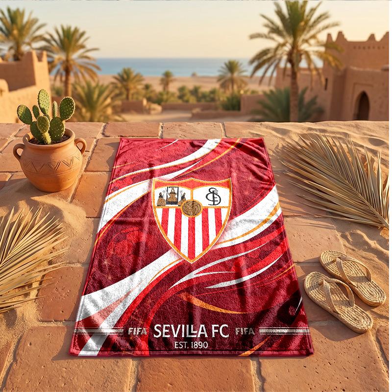 Пляжное полотенце из микрофибры Sevilla FC, быстросохнущее, впитывающее, большое, для пляжа, плавания, путешествий