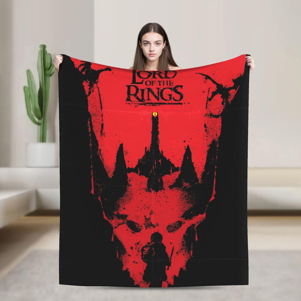 L-Lords Of The R-Rings Одеяло Дорожное Офисное Фланелевое Плед Для Спальни Мягкое Теплое Дизайнерское Качественное Покрывало