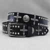 Cross Skeleton Cowhide Belt Men and Women Heavy Industry Trend Rivet Punk Style Nightclub