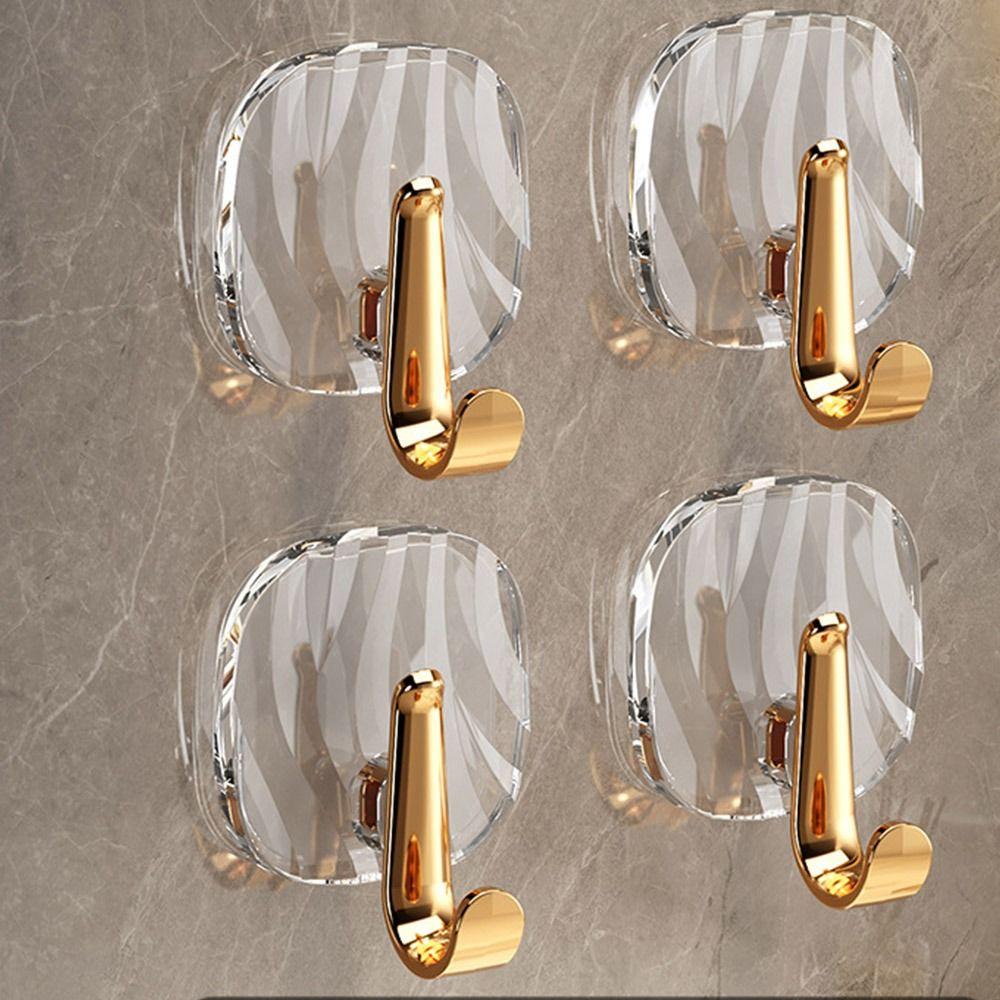 4 шт. Самоклеящиеся крючки для ванной комнаты Настенные крючки для ключей и сумок Фурнитура для ванной