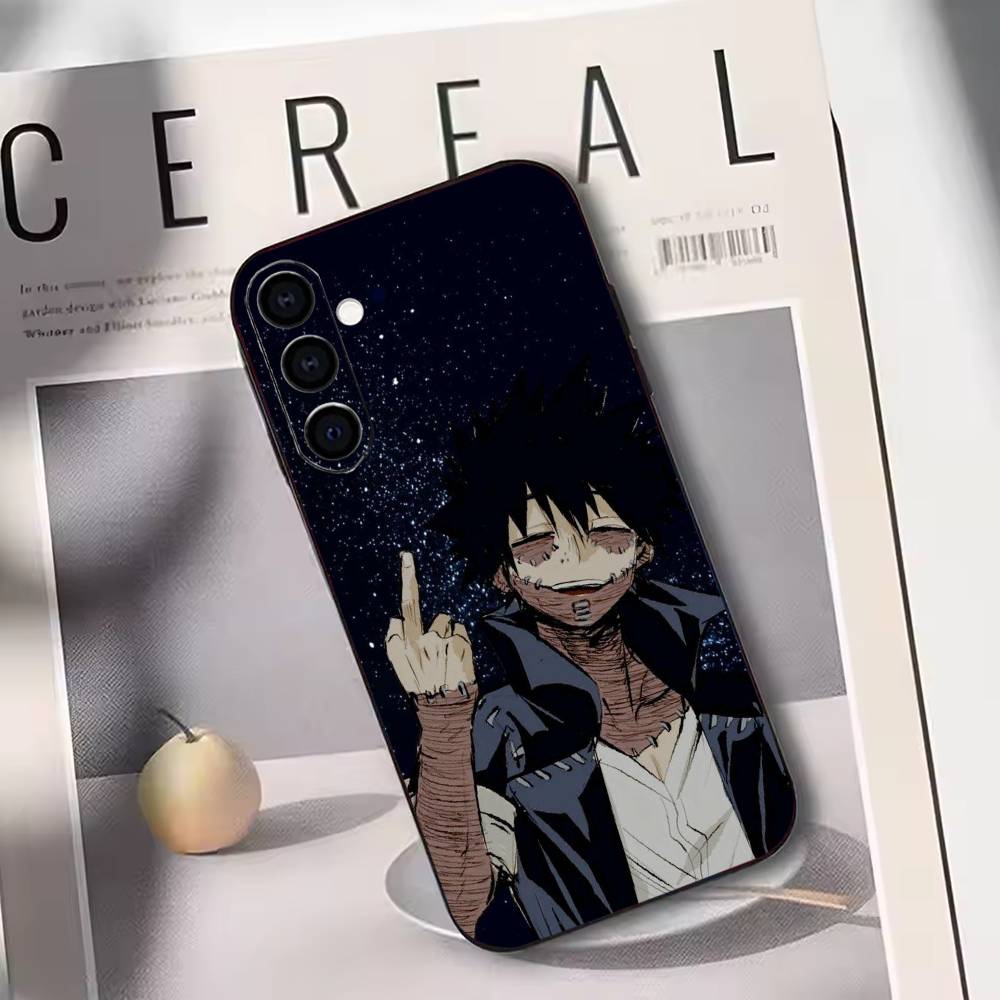 MHA Dabi Bnha Phone Case Black Silicone Soft For Samsung Galaxy A73,A72,A71,A70,A53,A52,A51