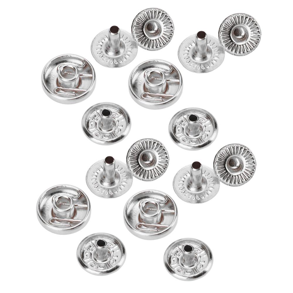 200set Rounded Sewing Leather Snaps 8mm Size Metal Snap Fasteners Leather Craft DIY