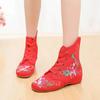 Mandala Ethnic Embroidered Flower Boots with Oxford Soles for Spring and Autumn - Women's Inner Height Boost