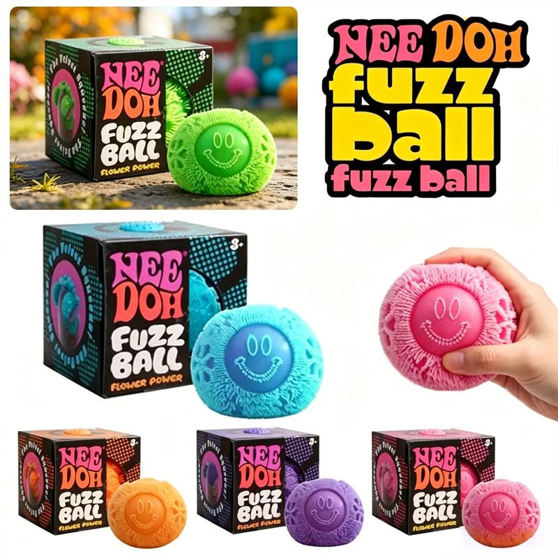 Серия Schylling NeeDoh Fuzz Ball - Мягкий настольный орнамент для снятия стресса - Подходит для людей в состоянии стресса - Веселый сенсорный мяч