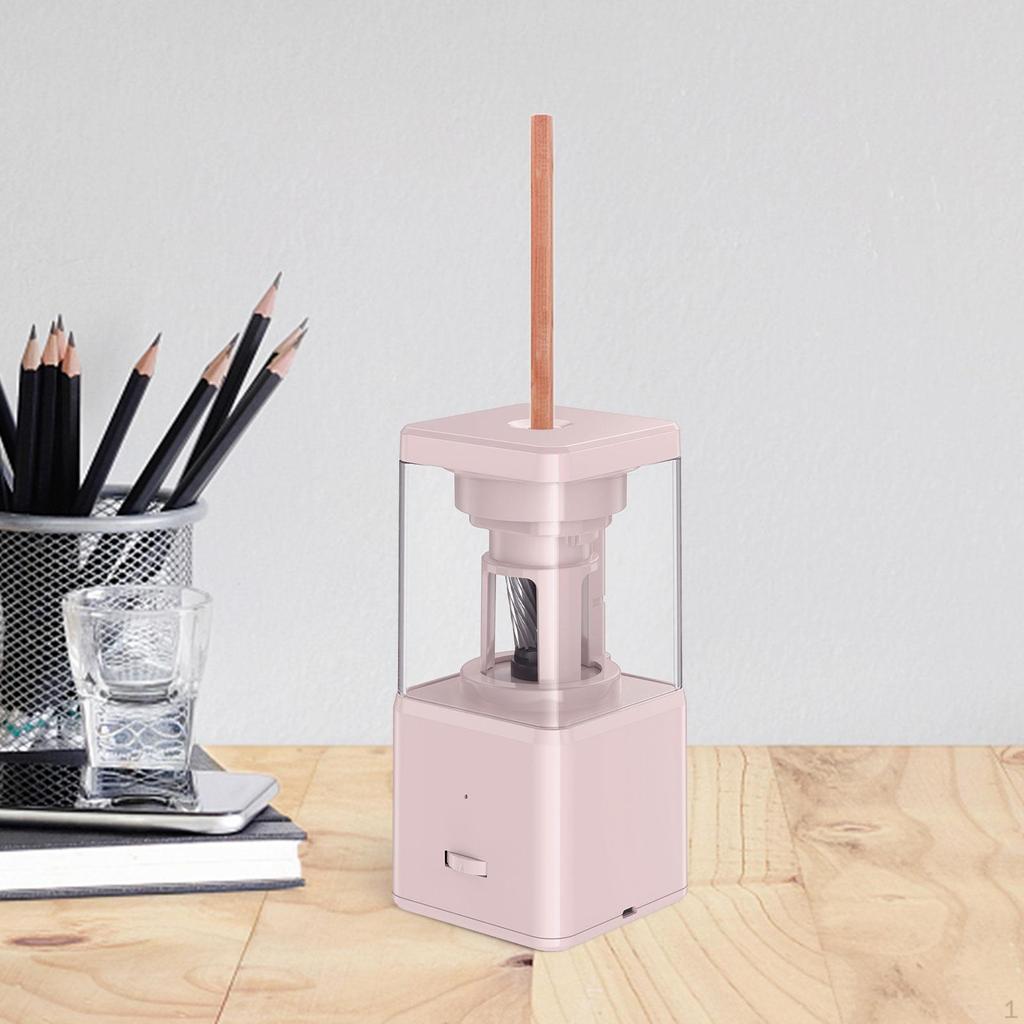 Электрическая точилка для карандашей, автоматическая, подарки на день рождения, быстрая заточка, портативная по дереву