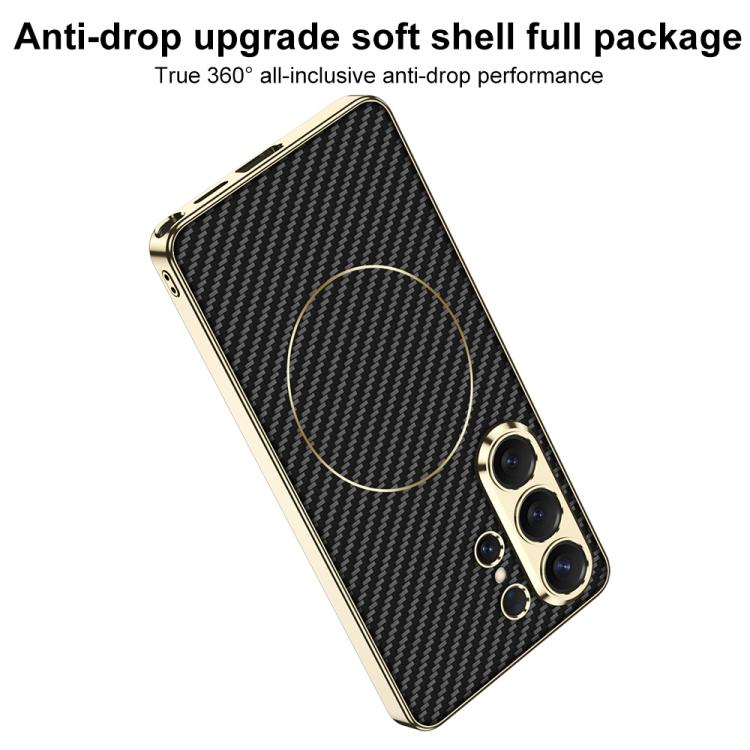 Electroplated Leather TPU Magnetic Nickel‑Ring Protective Phone Case For Samsung Galaxy S26 Ultra 5G