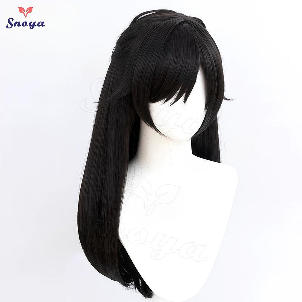 Snoya Identity V Antiquarian Qi Shiyi OPH.QI Cosplay Wig Black Long Straight Heat Resistant Synthetic Hair for Game Anime Cos