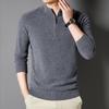 Men's Zipper Stand-Collar Pullover Knit Sweater YTMTST6465