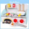 Wooden Simulation Kitchen Stove Kitchenware And Barbecue Grill Model Toy Kid