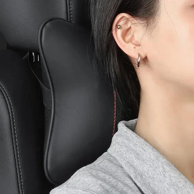 2025 Hot 1Pcs Car Seat Headrest Auto Logo Neck Pillow For Mazda Skyactiv 2 3 5 6 Axela Atenza CX-5 CX3 323 RX8 Demio MX5 car acc