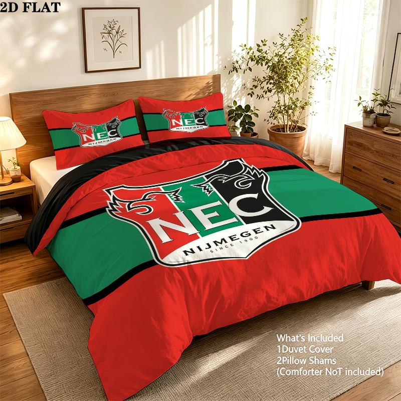 NEC Nijmegen Pattern Bedding Quilt Set Home Decoration Gift (1 * duvet cover + 2 * pillowcase without core)