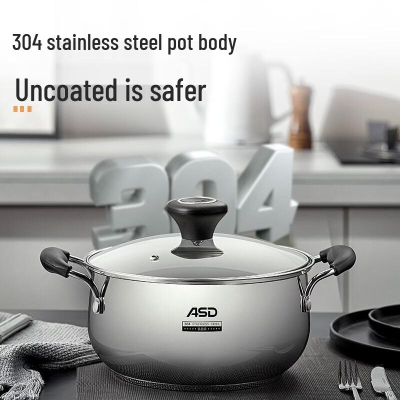 ASD 304 Stainless Steel Steaming Soup Pot