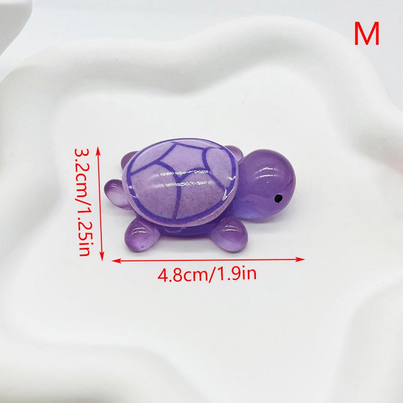 Mini Turtles Luminous Ornament Crafts Miniature Figures Tiny Turtles Micro Landscape Home Decoration Accessories Gifts