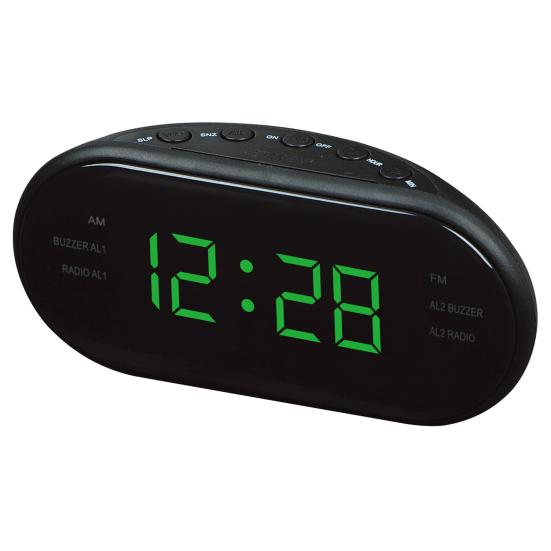 1 Set Electronic Alarm Clock Radio Snooze Function LED Digital Display Clock for Home Bedroom Office