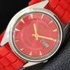 USED VINTAGE SEIKO 5 AUTOMATIC 7009A JAPAN MENS RED COLOR DIAL WATCH A433210-2 R115-a433210