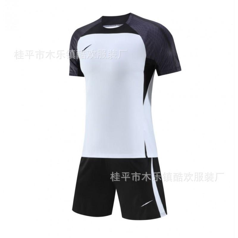 Men Women Short Sleeve Soccer Jersey Set Quick Dry Breathable Training Uniform Basketball Football Volleyball Team Sports