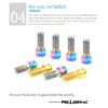 8Pcs M4x8mm TC4 Titanium Alloy MTB Pedal Screws Anti-Slip Bolts for XC AM DH Downhill Bike New