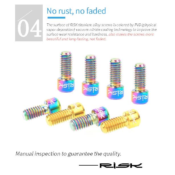 8Pcs M4x8mm TC4 Titanium Alloy MTB Pedal Screws Anti-Slip Bolts for XC AM DH Downhill Bike New