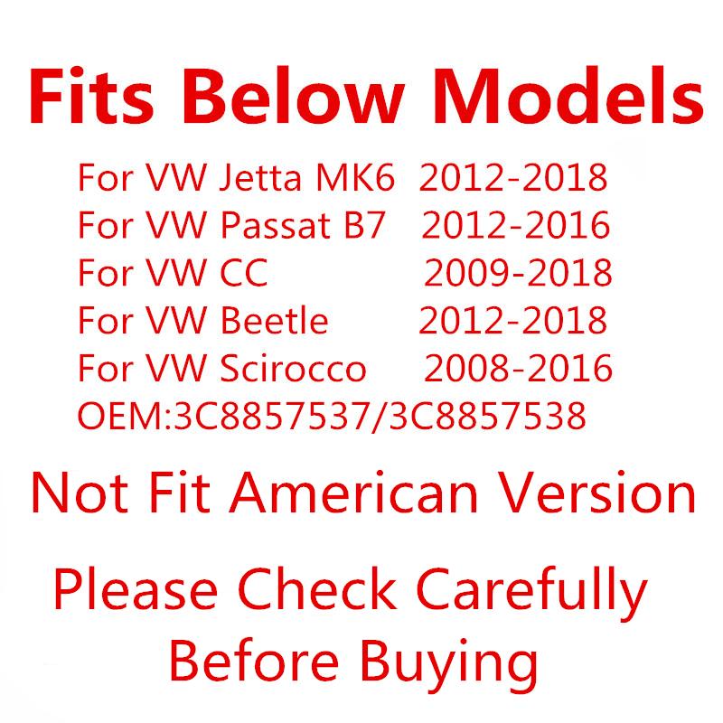 1 пара бокового крыла зеркала автомобиля, крышка для VW Jetta Mk6 Passat B7 CC Beetle Scirocco, зеркало заднего вида, автомобильные аксессуары