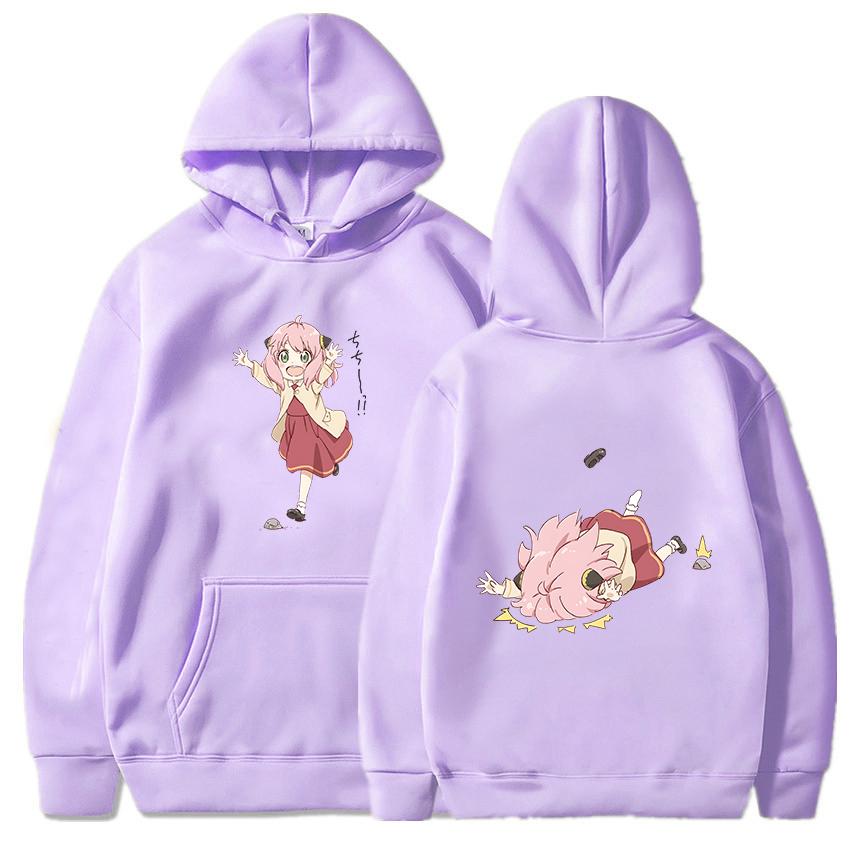 Harajuku Anime Spy X Family Anya Forger Funny Printed Hooded Men Women Hoodies Casual Pullover Harajuku Unisex Sweatshirt Tops