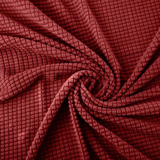 Curved Back Elastic Chair Cover Wear Resistant Non-Fading Solid Color Chair Slipcover