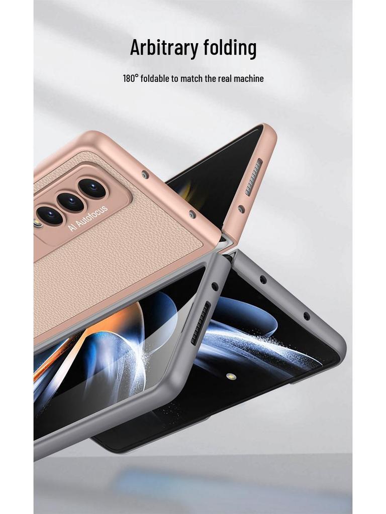 Кожаный чехол-подставка Samsung Fold4 - Креативный, Складной, Ударопрочный дизайн