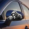 ПВХ Наклейка на зеркало заднего вида автомобиля Страшный Череп Наклейки на стекло автомобиля Устойчивые к царапинам Погодостойкие Мотоциклы Автомобильная Декорация