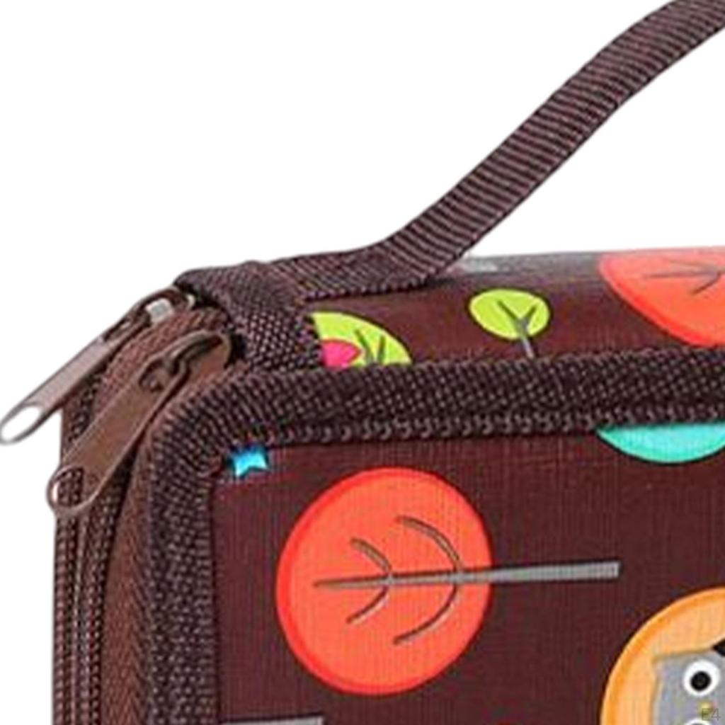 Пенал на 72 отделения, 2 яруса, для канцелярии, макияжа, 7.87x4.92x3.15 дюйма, на молнии, для ежедневного использования, большой