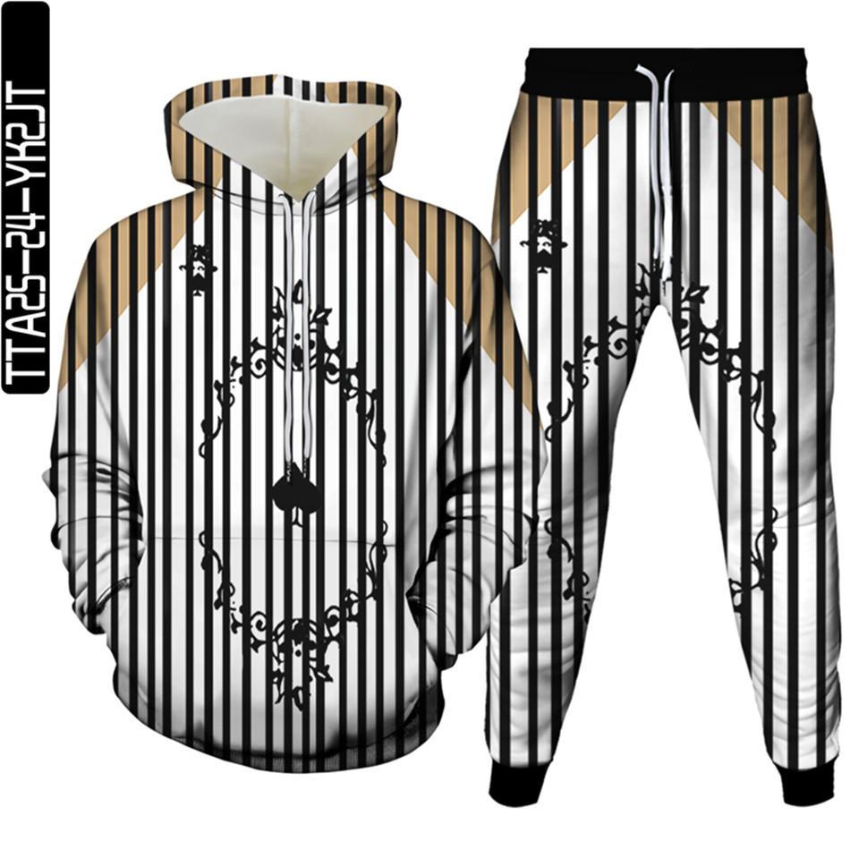Мужская уличная модная одежда с покерным рисунком и 3D принтом, спортивный костюм Homme, комплект из 2 предметов, толстовки, спортивные штаны большого размера, S-6XL