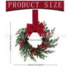 Рождественский венок 26x26см Модный зимний венок из ягод Вешалка для входной двери Рождественское украшение Гирлянда для декора окна, стены, двери