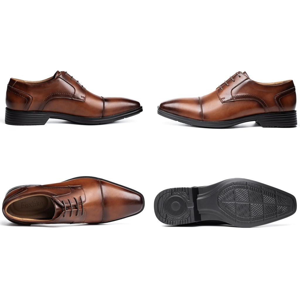 Деловое платье из кожи для бега, натуральное, для ходьбы, с прямыми носками, высокое качество, легкое для внешнего вида, высокое качество, нет, коричневые [Foxlike] туфли, обувь, мужская обувь,