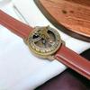 Sundial Wrist Watch Brass Compass & Leather Straps Nautical Steampunk Handmade