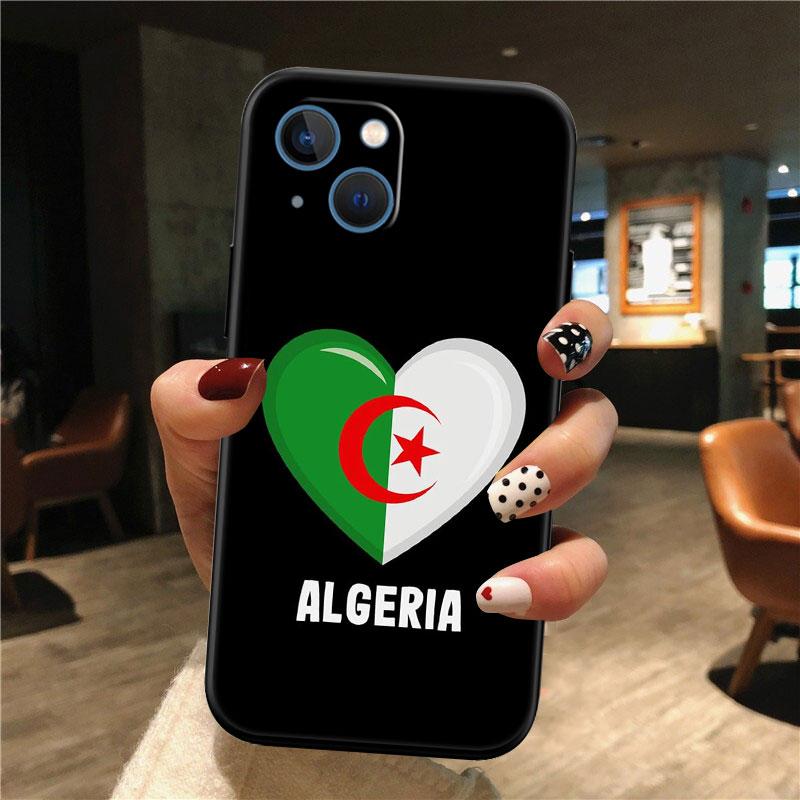 IK3 Algerian Passport Flag Phone Case for Samsung Galaxy S20 S21 S22 Ultra FE + Plus A21S A22 A24 A25 A26 A30 A30S A31