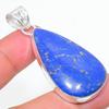 Натуральный Медный Лазурит Бирюза Камень 925 Пробы Стерлинговое Серебро Кулон 2,17" SP-15242