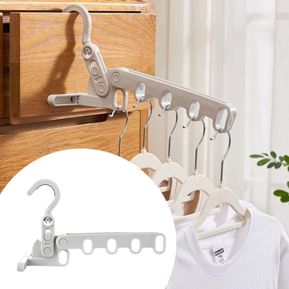 Foldable Clothes Drying Rack Five-hole Clothes Hook New Clothes Drying Artifact  Travel