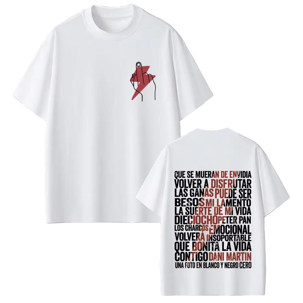 Dani Martin La Montana Rusa Graphic Tshirt 2026 summer Men Women Fashion Short Sleeve Male Casual High Quality Soft Cotton Top
