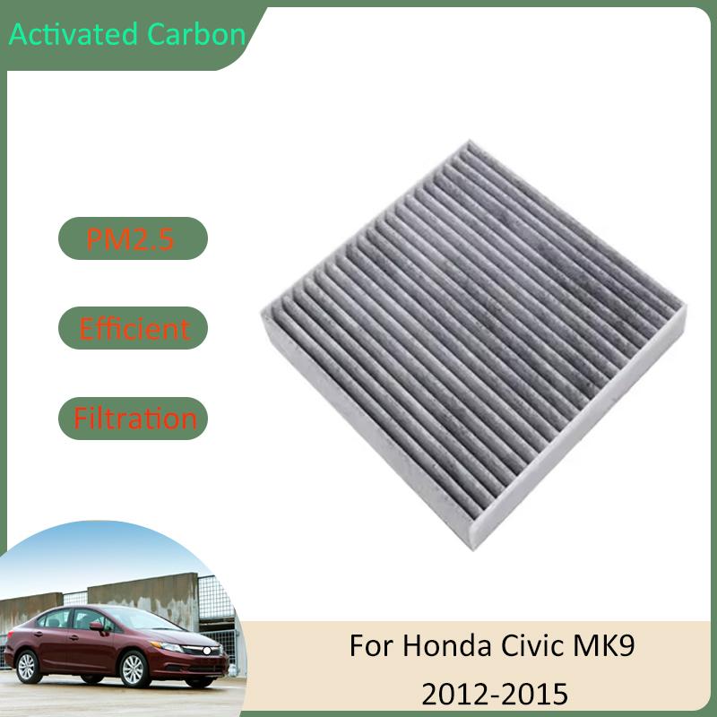 Фильтр кондиционера для Honda Civic MK9 9th 9Gen FB1–6 FG3–4 FK1–3 2012 2013 2014 2015 Активированный уголь Автомобили Гаджеты Транспортное средство