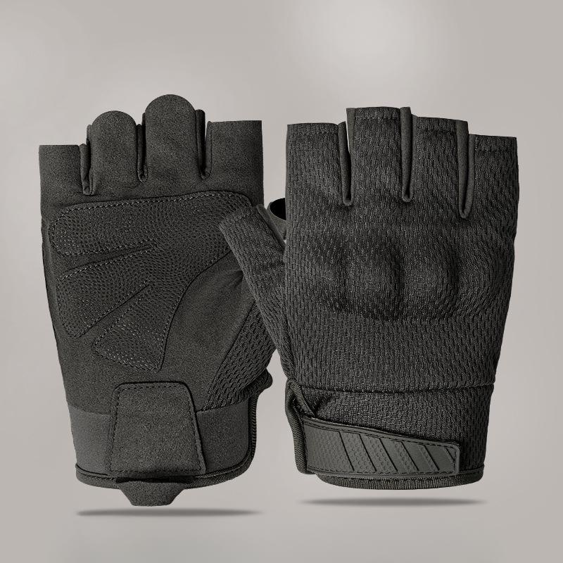 Anti slip Touch Screen Thin Camouflage Half Finger Gloves Men's Spring and Summer Outdoor Cycling Breathable Tactical Gloves Equipment