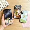 Чехол для телефона Маленький принц Для Samsung Galaxy A73,A72,A71,A70,A53,A52,A51,Другие Мягкий черный чехол