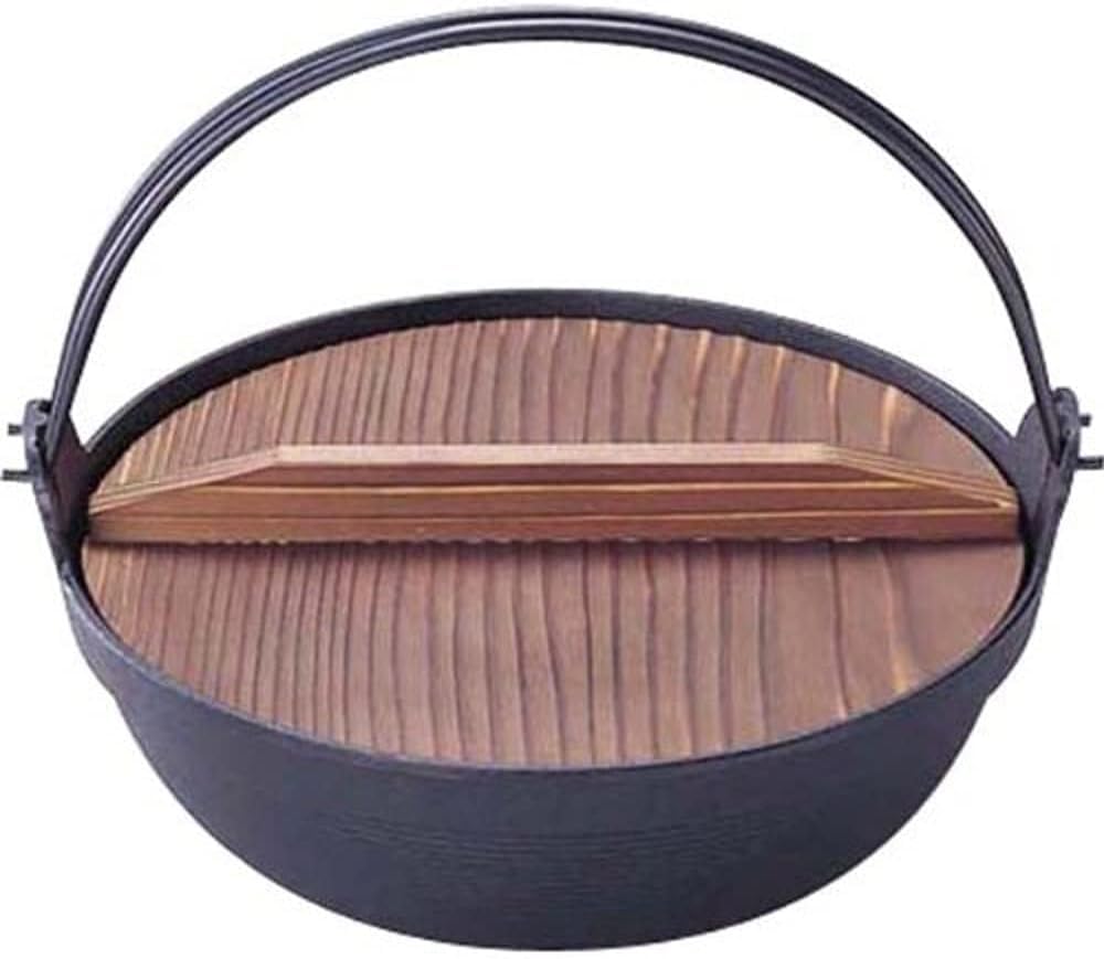 Iwachu Furusato Deep Type Black Inner Diameter IH Nanbu Ironware 21108 Кастрюля, 21, Обожженная, 21 см, Совместимая,