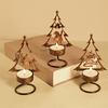 Christmas Candle Holder Iron Xmas Tree Candlestick Table Ornaments Merry Christmas 2025 New Year Christmas Party Home Decor