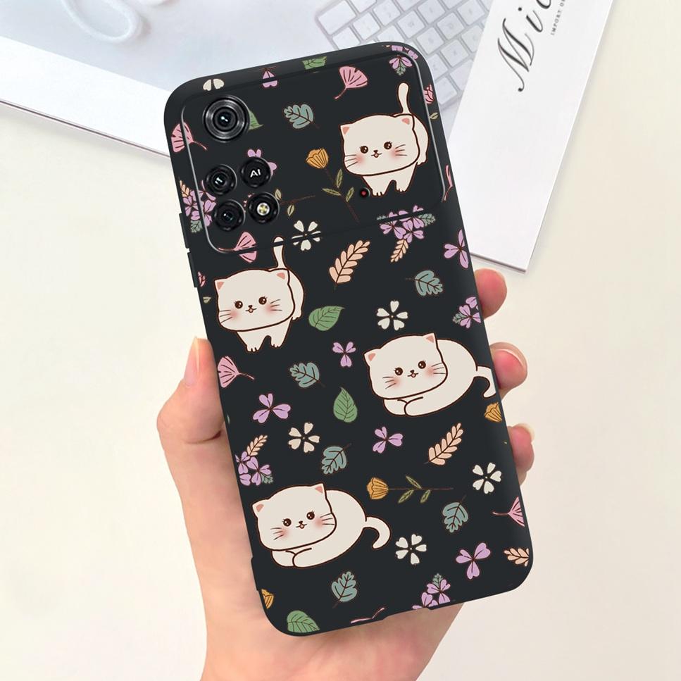 For Xiaomi Poco M4 Pro 4G Case Little Daisy Astronaut Pattern Soft Silicone Covers For Xiaomi Poco M4Pro 6.43"Bumper Phone Cases