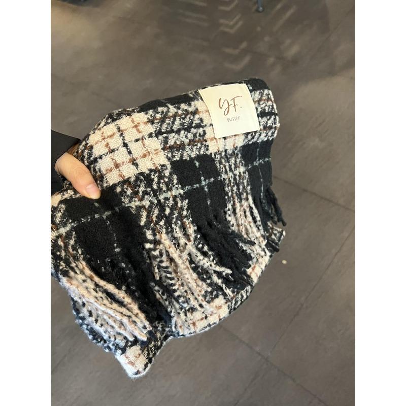 Autumn and Winter Atmosphere Imitation Cashmere Scarf for Women Warm Retro Student Long Shawl Korean Ins Cold Protection Scarf for Men