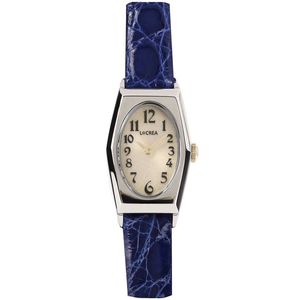 Solar Watch Ladies Made In Japan LeClair Genuine Crocodile Leather [LCREA] (OVALE/Silver, Belt/LC2003-SSCBL)