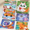 9 Piece Wooden Puzzles Kids Random Send Pattern Cartoon Animal Montessori Jigsaw Games Baby Educational Toys for Children