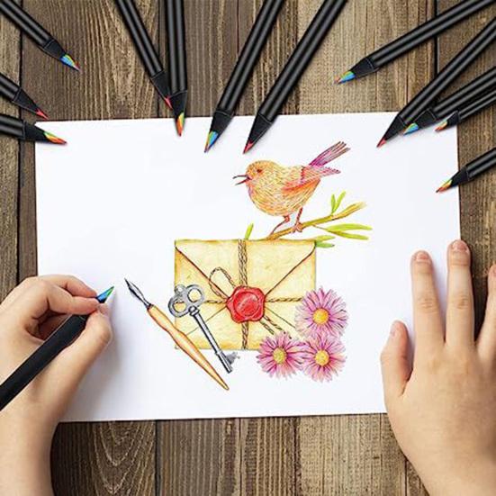 8/12 шт. Набор градиентных радужных карандашей для детей и взрослых, гигантские цветные карандаши для художественного раскрашивания