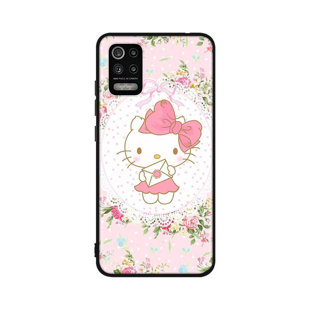 Чехол KT67 Hello Kitty Cartoon для Samsung A04 A14 A23 A34 A54 M23 M33 M52 M53 Realme 10 9 C30S C35 C55 VIVO Y02S Y21 Y33S Y51 X80 Pro Прозрачный чехол