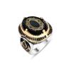 Ottoman-Inspired Onyx Stone 925 Sterling Silver Men's Ring, Turkish Handcrafted, Historical Elegance, Gift Idea for Men